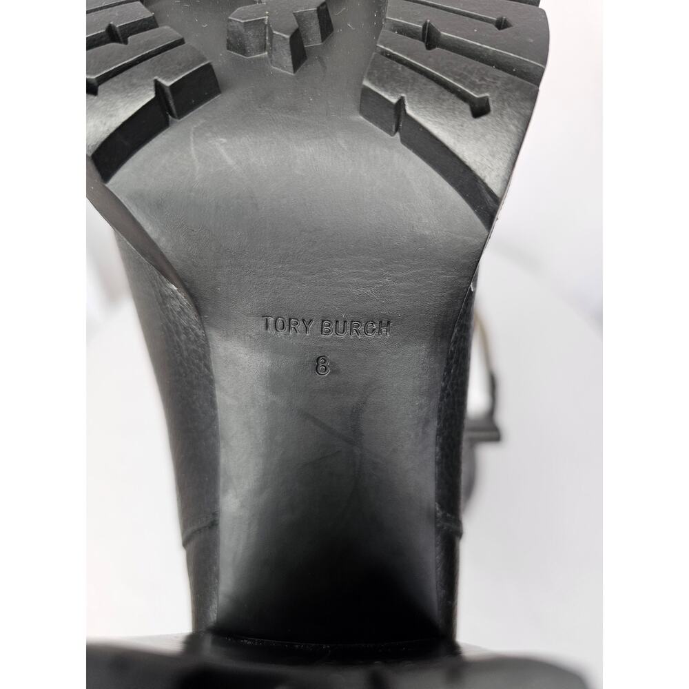 Tory Burch Carson Lug 70 MM Sole High Heel Bootie Boots Size 8 Black NWT - Picture 12 of 12